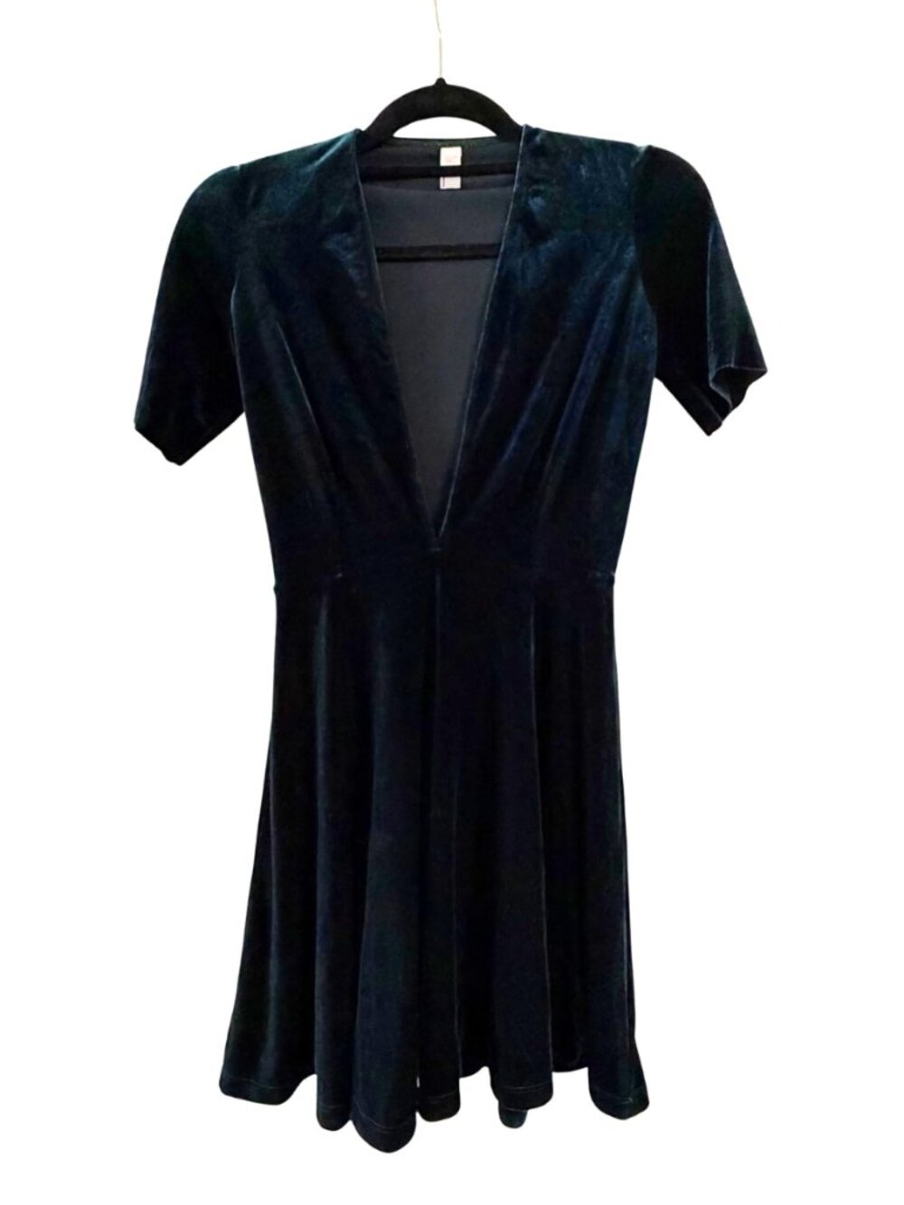 American Apparel Velvet Low Neck Dress